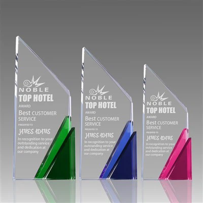 Custom Leadership Peak Award Crystal Trophy Award